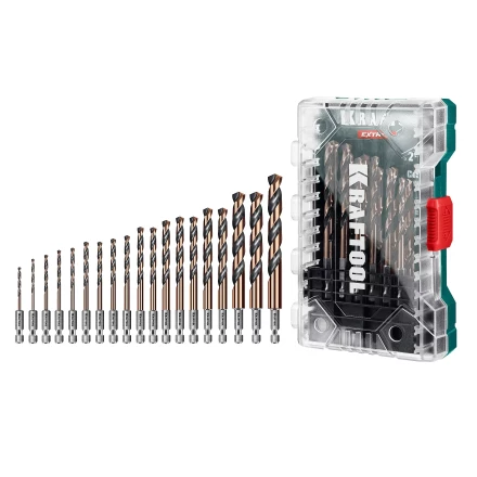 Набор сверл по металлу, хвостовик НЕХ-1/4, сталь М35-Со5% 29652-H19 купить в Ноябрьске