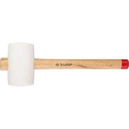 Киянка ЗУБР &quot;МАСТЕР&quot; резиновая белая, с деревянной рукояткой, 0,34кг 20511-340_z01 купить в Ноябрьске