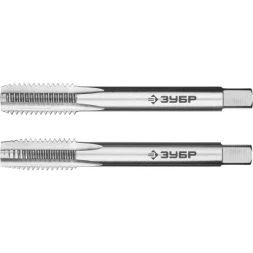 Метчики ЗУБР "ЭКСПЕРТ" машинно-ручные, комплектные для нарезания метрической резьбы в сквозных отверстиях, М10х1,5, 2шт 4-28007-10-1.5-H2