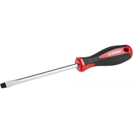 Отвертка ЗУБР "МАСТЕР", Cr-v, эргономичная двухкомпонентная рукоятка, SL8,0x150мм 25061-8.0-150_z03 купить в Ноябрьске