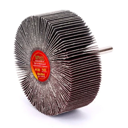 Круг MESSER шлифовальный лепестковый с оправкой (на шпильке) 80х30х6  #120 купить в Ноябрьске