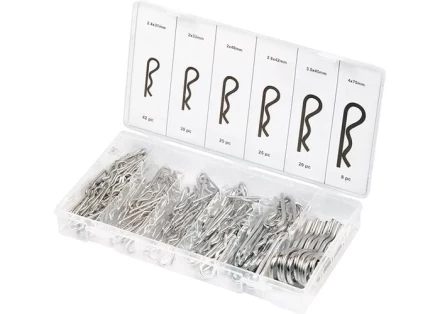 Набор шплинтов, S головки, с фиксацией, 150 предм. СИБРТЕХ 47605 купить в Ноябрьске