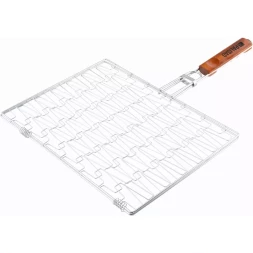 Решетка гриль 350х280 мм универсальная, эластичное плетение, хромированная PALISAD Camping 69551