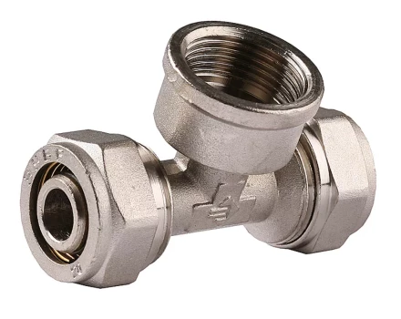 Тройник ЗУБР с внутренней резьбой, цанга-гайка, 3/4&quot;х20х2,0 мм, никель 51406-20-3/4 купить в Ноябрьске