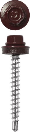 Саморезы ЗУБР окраш., RAL 3005 темно-красн., для крепл. кров. матер. к дерев. обреш., 4.8x60мм, 200шт 4-300315-48-060-3005 купить в Ноябрьске