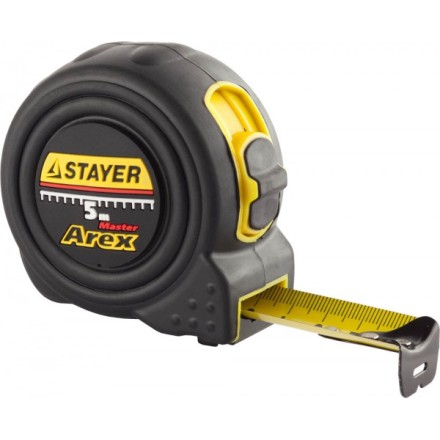 Рулетка STAYER &quot;PROFI&quot; &quot;AREX&quot;, двухкомпонентный противоударный корпус, упрочненное полотно, 5м/19мм 3410-05_z01 купить в Ноябрьске