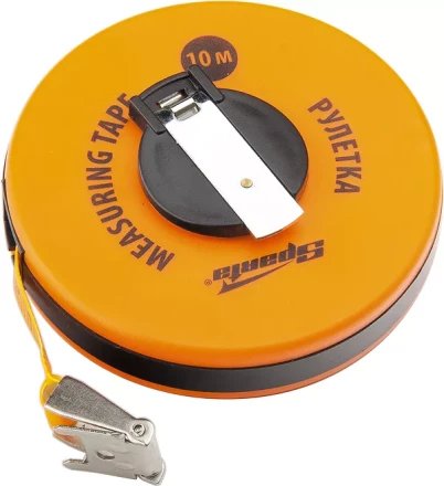 Рулетка геодезическая 10 м х 12,5 мм SPARTA ПВХ закрытый круглый корпус 312115 купить в Ноябрьске