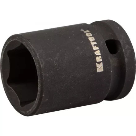 Торцовая головка KRAFTOOL &quot;INDUSTRIE QUALITAT&quot; ударная (1/2&quot;), FLANK, Cr-Mo, фосфатированная, 19 мм 27940-19_z01 купить в Ноябрьске