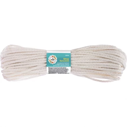 Шнур бельевой полипропиленовый с сердечником  D-5 мм L-25 м цветнойELFE 93714 купить в Ноябрьске