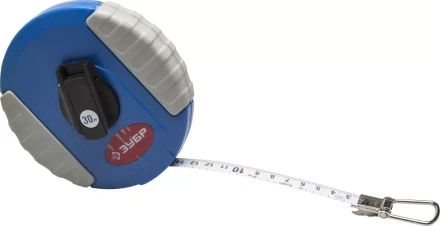 Мерная лента ЗУБР &quot;ЭКСПЕРТ&quot;, стальное полотно с нейлоновым покрытием, двухкомпонентный ударопрочный корпус, 30м 34165-30_z01 купить в Ноябрьске