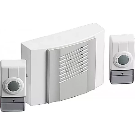 Звонок СВЕТОЗАР "ДУЭТ" радиочастотный беспроводной, 4 мелодии, 2 кнопки, 4,5В SV-58068 купить в Ноябрьске