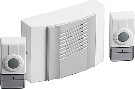 Звонок СВЕТОЗАР "ДУЭТ" радиочастотный беспроводной, 4 мелодии, 2 кнопки, 4,5В SV-58068 купить в Ноябрьске