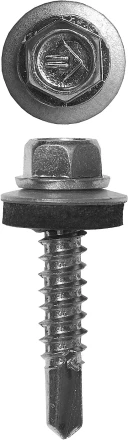 Саморезы ЗУБР &quot;ПРОФЕССИОНАЛ&quot; оцинков., для крепл. кров. матер. к металл. констр., 5.5х25мм, 1800шт 4-300310-55-025 купить в Ноябрьске