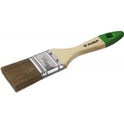 Кисть плоская  ЗУБР &quot;ЛАЗУРЬ-МАСТЕР&quot;, смешанная щетина, деревянная ручка, 50мм 4-01009-050