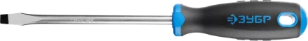 Отвертка ЗУБР &quot;ПРОФИ&quot; хромованадиевая сталь, двухкомпонентная рукоятка, магнит наконечник, SL8,0x150мм 25231-8.0-150_z01 купить в Ноябрьске