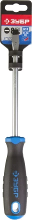 Отвертка ЗУБР &quot;ПРОФИ&quot; хромованадиевая сталь, двухкомпонентная рукоятка, магнит наконечник, SL8,0x150мм 25231-8.0-150_z01 купить в Ноябрьске