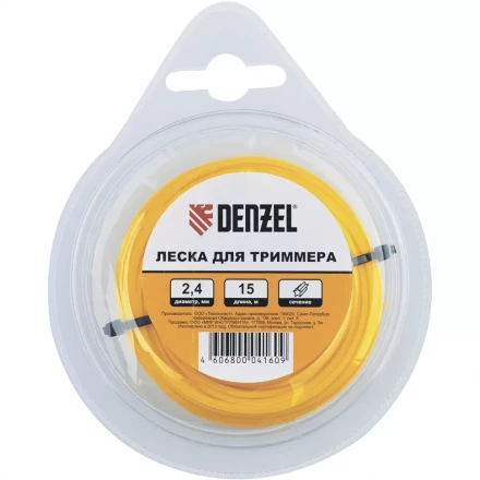 Леска для триммера квадратная 3 мм х 10 м блистер Denzel Россия 96181 купить в Ноябрьске