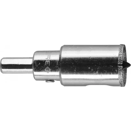 Коронка ЗУБР алмазная в сборе по кафелю, керамике с центрирующим сверлом и имбусовым ключом, зерно 60, 22мм 29850-22 купить в Ноябрьске