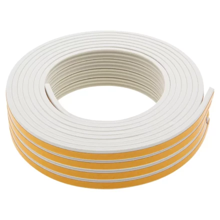 Уплотнитель резиновый, 12 м, профиль &quot;E&quot;, белый Сибртех 88911 купить в Ноябрьске