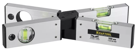 Уровень KRAFTOOL &quot;PRO&quot; &quot;MASS Level&quot;, раскладной, 3 ампулы, 300мм 1-34730-030 купить в Ноябрьске