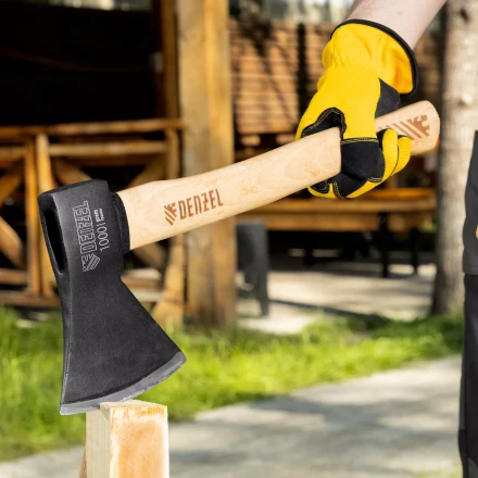 Топор, 1000 г Denzel 21634, кованый, буковое топорище купить в Ноябрьске