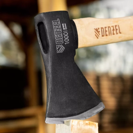 Топор, 1000 г Denzel 21634, кованый, буковое топорище купить в Ноябрьске