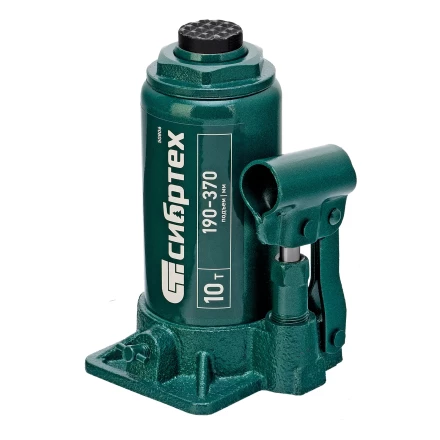 Домкрат гидравлический бутылочный Сибртех 50806, 10 т, 190-370 мм купить в Ноябрьске