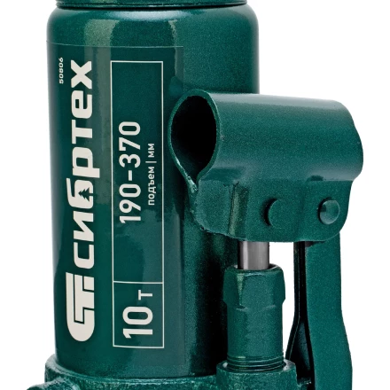 Домкрат гидравлический бутылочный Сибртех 50806, 10 т, 190-370 мм купить в Ноябрьске