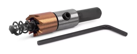 HSS-TiN коронка MESSER  14мм с центр. сверлом и толкающей пружиной для  лист. материала  до 2 мм ц/х купить в Ноябрьске