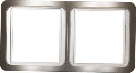 Панель СВЕТОЗАР &quot;ГАММА&quot; накладная, вертикальная, цвет золотой металлик, 2 гнезда SV-54147-GM купить в Ноябрьске