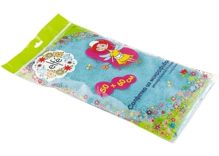 Салфетка из микрофибры универсальная увеличенного размера синяя полоска 500х600 мм Elfe 92319 купить в Ноябрьске