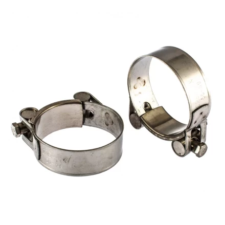Хомуты металлические силовые 56-59 мм ширина 22 мм шарнирный W4 2 шт Сибртех 475433 купить в Ноябрьске