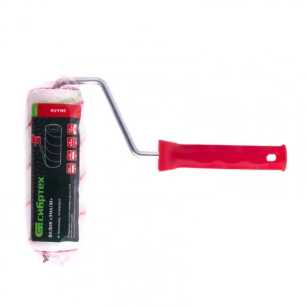 Валик &quot;Эмали&quot;  180 мм ворс 12 мм D 48 мм D ручки 8 мм полиамид полиакрил Сибртех 80170 купить в Ноябрьске