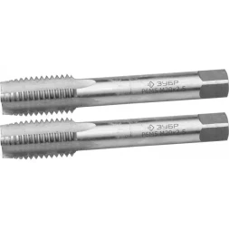 Метчики ЗУБР "ЭКСПЕРТ" машинно-ручные, комплектные для нарезания метрической резьбы в сквозных отверстиях, М20х2,5, 2шт 4-28007-20-2.5-H2