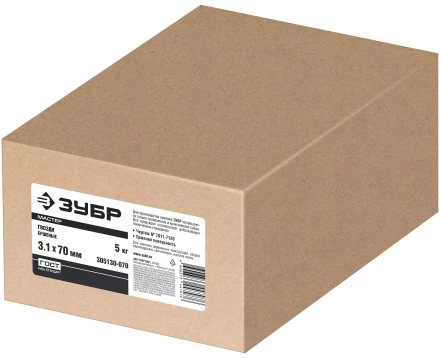 ЗУБР 70 x 3.1 мм, 5 кг, ершеные гвозди (305130-070) купить в Ноябрьске