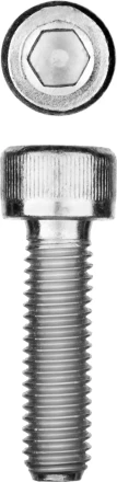 ЗУБР DIN 912, кл. пр. 8.8, М12 х 25 мм, цинк, 5 кг, винт с внутренним шестигранником, Профессионал (30318-12-025) купить в Ноябрьске