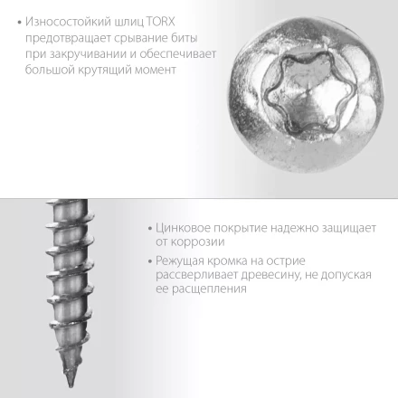 ЗУБР СПК, 45 х 5 мм, TX20, цинк, 180 шт, саморез для перфорированного крепежа, Профессионал (30061-50-45) купить в Ноябрьске
