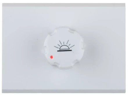 Диммер СВЕТОЗАР "ЭФФЕКТ" без вставки и рамки, цвет белый, 60-500Вт SV-54442-W купить в Ноябрьске