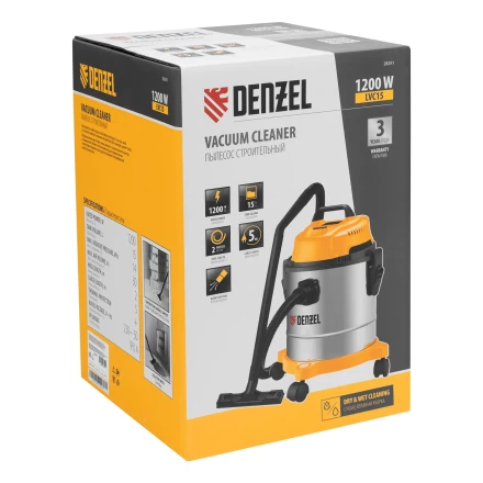 Пылесос строительный LVC15 Denzel 28291 купить в Ноябрьске