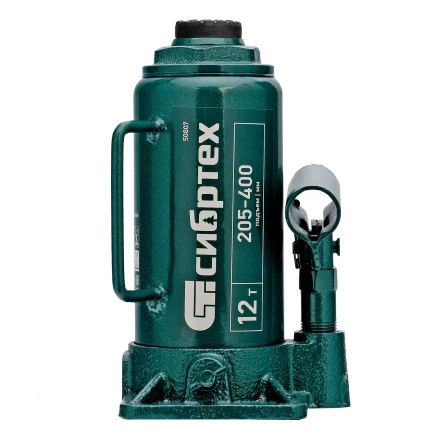 Домкрат гидравлический бутылочный Сибртех 50807, 12 т, 205-400 мм купить в Ноябрьске