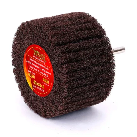 Круг MESSER шлифовальный лепестковый из нетканого полотна с оправкой (на шпильке) 80х50х6 Very Fine (#320) купить в Ноябрьске