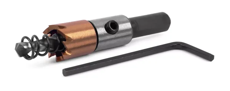 HSS-TiN коронка MESSER  15мм с центр. сверлом и толкающей пружиной для  лист. материала  до 2 мм ц/х купить в Ноябрьске