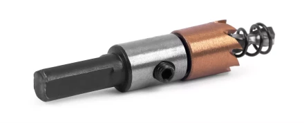 HSS-TiN коронка MESSER  15мм с центр. сверлом и толкающей пружиной для  лист. материала  до 2 мм ц/х купить в Ноябрьске