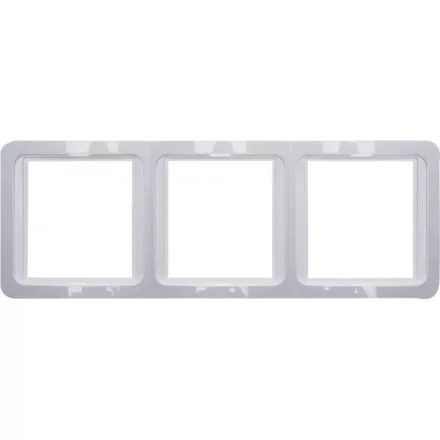 Панель СВЕТОЗАР &quot;ГАММА&quot; накладная, вертикальная, цвет светло-серый металлик, 2 гнезда SV-54147-SM купить в Ноябрьске