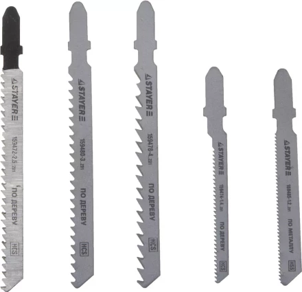 Набор STAYER &quot;STANDARD&quot; Полотна &quot;ХОББИ №1&quot; для эл. лобзика, по металлу, EU-хвост., 5шт 159488-H5_z01 купить в Ноябрьске