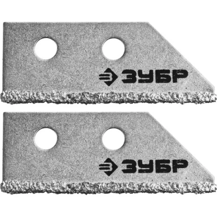 Лезвия ЗУБР &quot;ЭКСПЕРТ&quot; сменные с карбидным напылением для скребка 33417, 2шт 33417-S2 купить в Ноябрьске