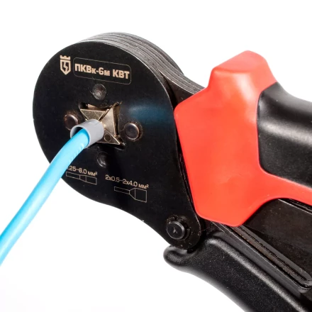 Пресс-клещи КВТ ПКВк-6м для опрессовки втулочных наконечников до 6.0 мм (85224) купить в Ноябрьске