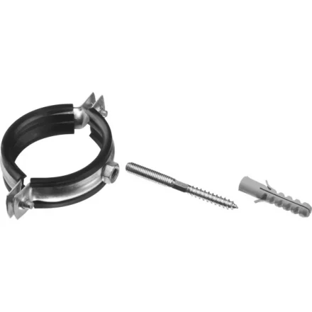 ЗУБР &quot;МАСТЕР&quot;. Хомут трубный с гайкой, оцинкованный, в комплекте с сантехнической шпилькой и дюбелем, 2&quot;, 1шт 37866-59-64 купить в Ноябрьске