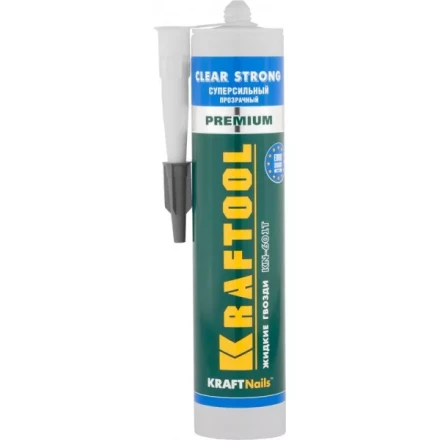 Клей монтажный KRAFTOOL KraftNails Premium KN-601T, суперсильный, прозрачный, 310мл 41342 купить в Ноябрьске