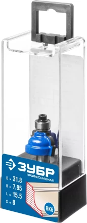 ЗУБР 31.8 x 17 мм, радиус 8 мм, фреза кромочная калевочная №7, Профессионал (28709-31.8) купить в Ноябрьске